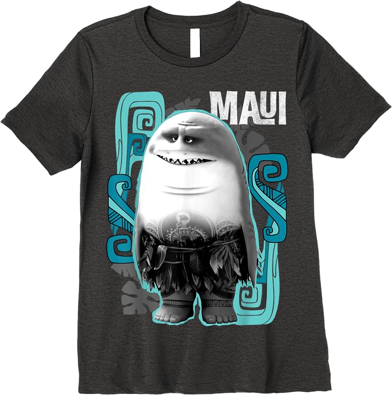 Disney Moana Maui Half Shark T Shirts Dark Heather Disney Moana Maui Half Shark T Shirts Dark Heather