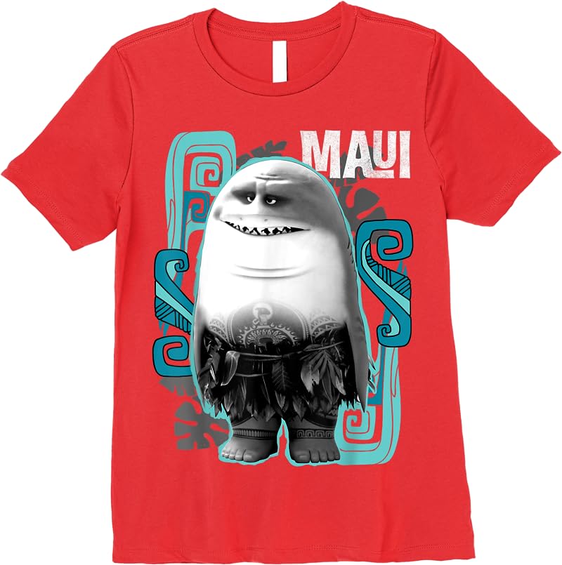 Disney Moana Maui Half Shark T Shirts Red Disney Moana Maui Half Shark T Shirts Red