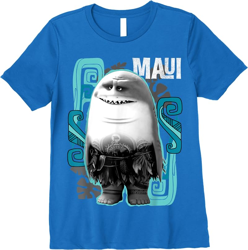 Disney Moana Maui Half Shark T Shirts Royal Blue Disney Moana Maui Half Shark T Shirts Royal Blue