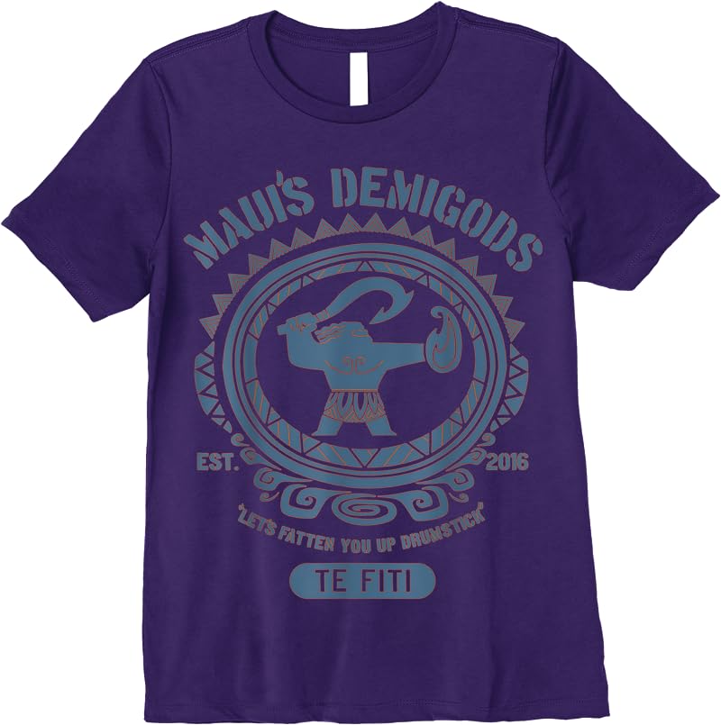 Disney Moana Mauis Demigods Graphic T Shirts Purple