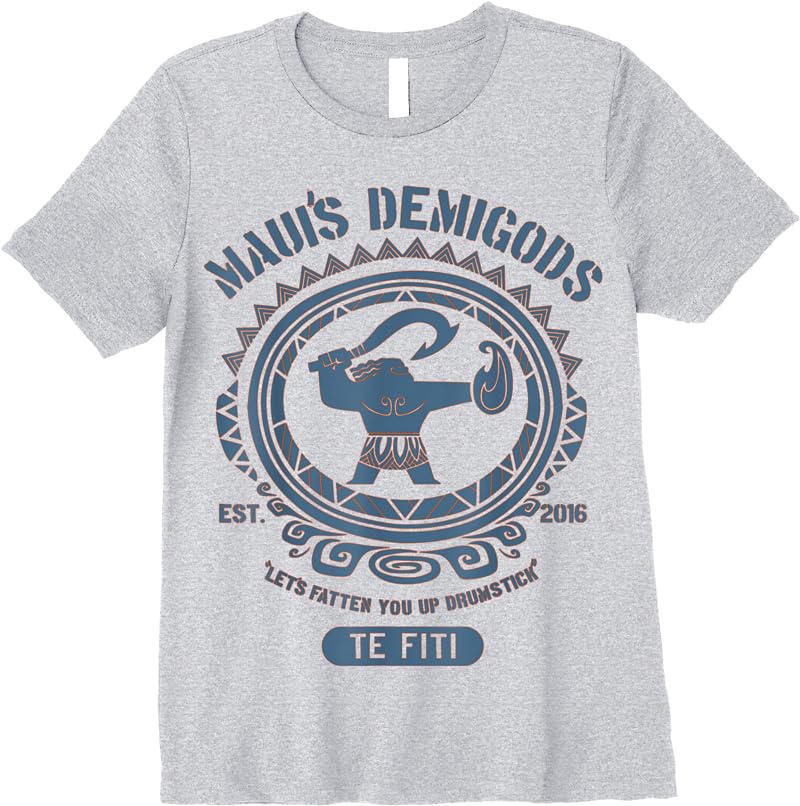 Disney Moana Mauis Demigods Graphic T Shirts Sport Grey