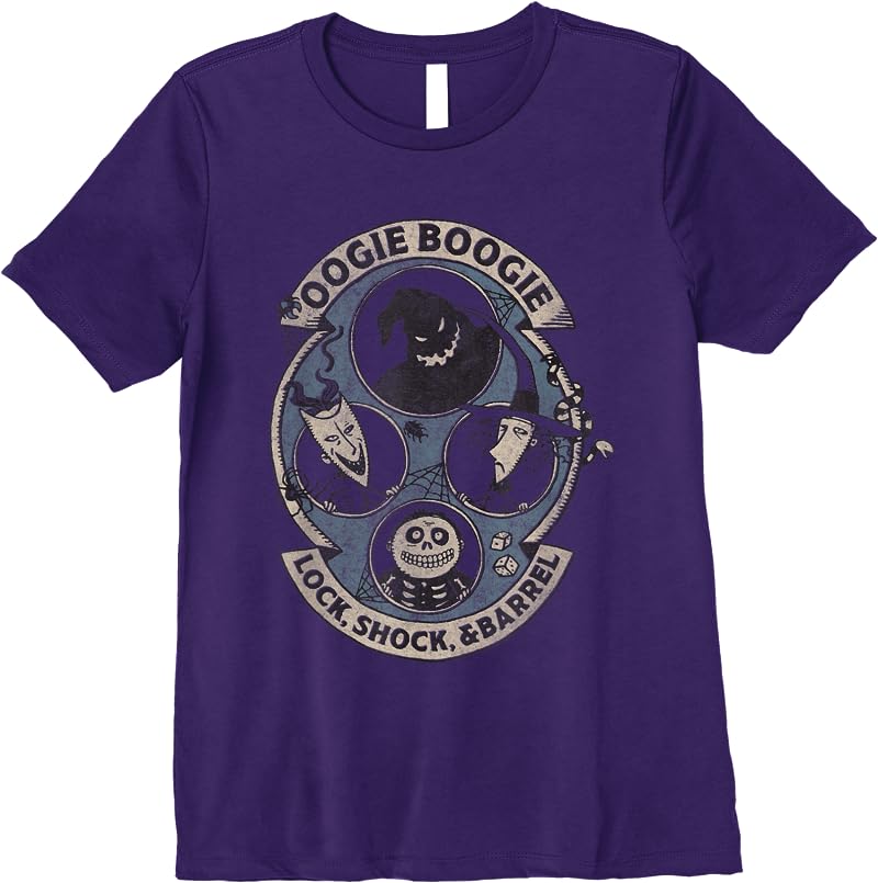 Disney Nightmare Before Christmas Group Shot Villain Cast T Shirts Purple Disney Nightmare Before Christmas Group Shot Villain Cast T Shirts Purple