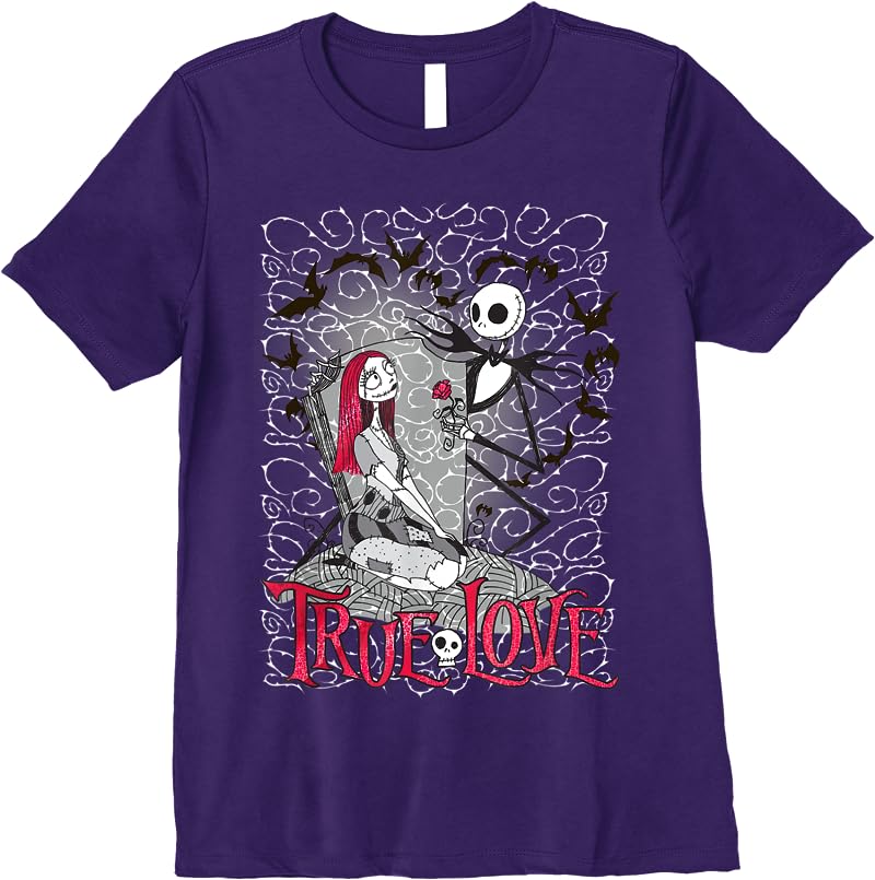 Disney Nightmare Before Christmas True Love T Shirts Purple Disney Nightmare Before Christmas True Love T Shirts Purple