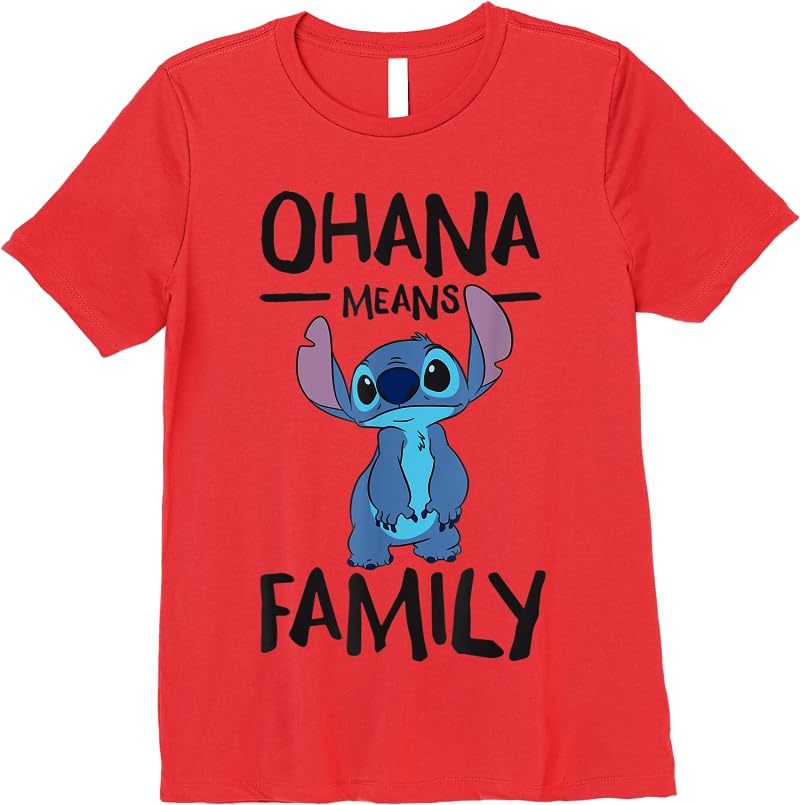 Disney Ohana Means Family Stitch T Shirts Red Disney Ohana Means Family Stitch T Shirts Red