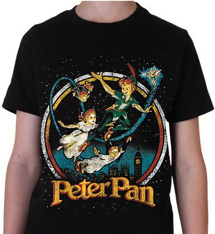 Disney Peter Pan London Flying Graphic T-Shirts – Perfect for Kids & Adults!
