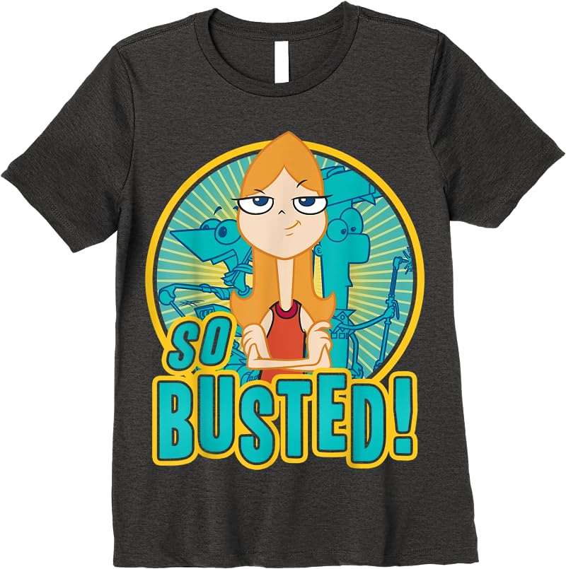 Disney Phineas And Ferb So Busted Poster T Shirts Dark Heather Disney Phineas And Ferb So Busted Poster T Shirts Dark Heather