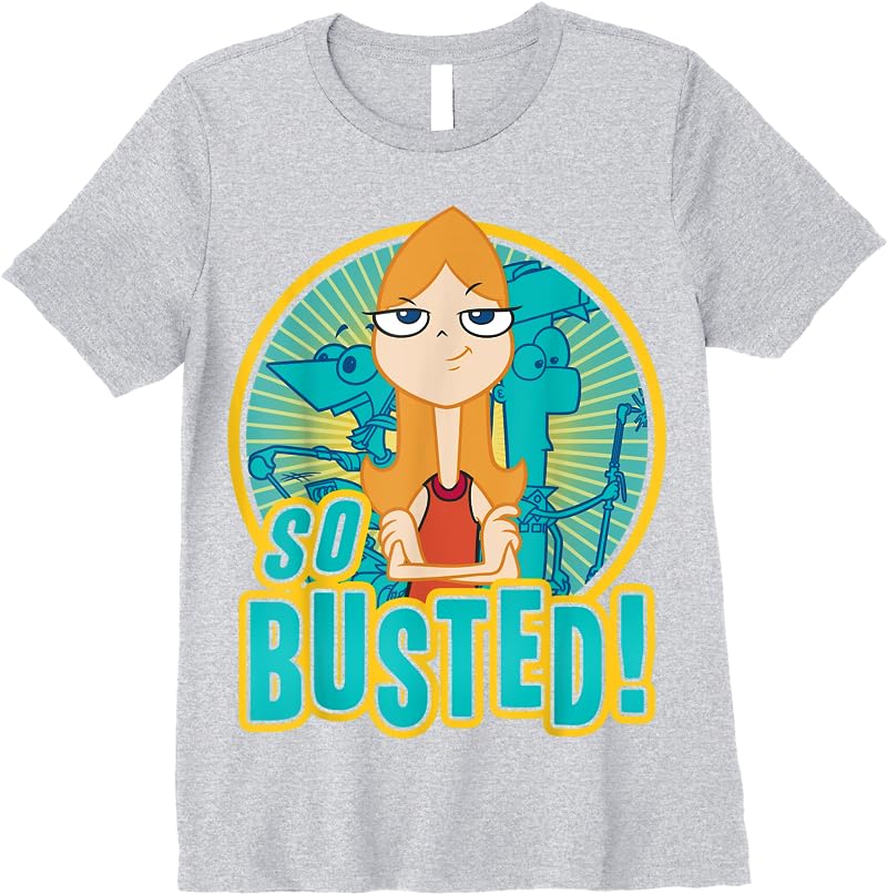 Disney Phineas And Ferb So Busted Poster T Shirts Sport Grey Disney Phineas And Ferb So Busted Poster T Shirts Sport Grey