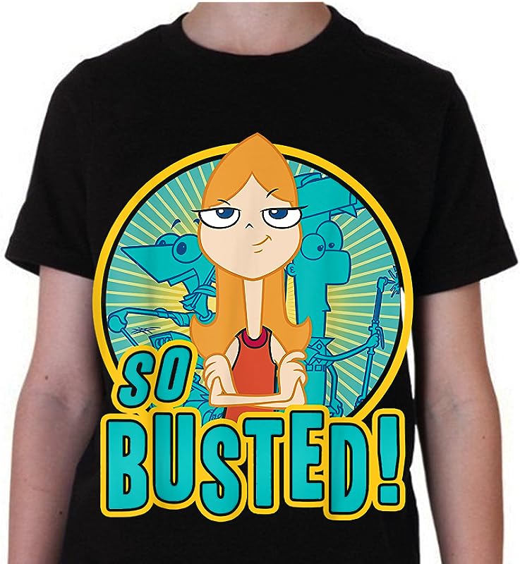 Disney Phineas And Ferb So Busted Poster T-Shirts – Fun Graphic Tee for Kids & Adults Disney Phineas And Ferb So Busted Poster T-Shirts – Fun Graphic Tee for Kids & Adults