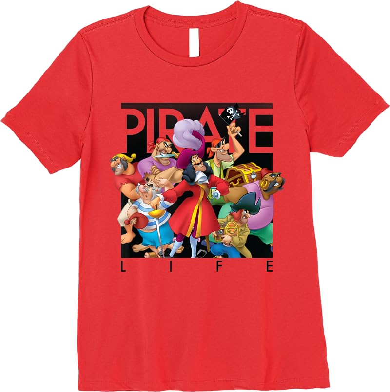 Disney Pirate Life Captain Hook T Shirts Red