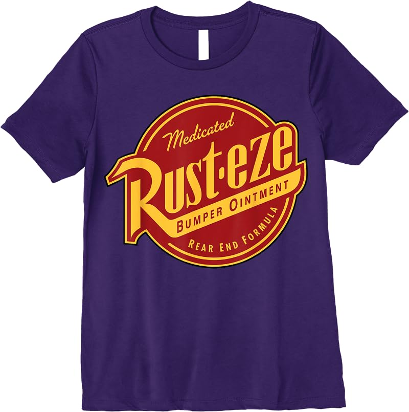 Disney Pixar Cars 2 Rust-eze Ointment Logo Graphic T Shirts Purple Disney Pixar Cars 2 Rust-eze Ointment Logo Graphic T Shirts Purple