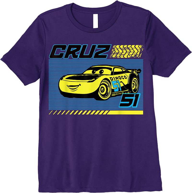 Disney Pixar Cars Dinoco Cruz Ramirez T Shirts Purple