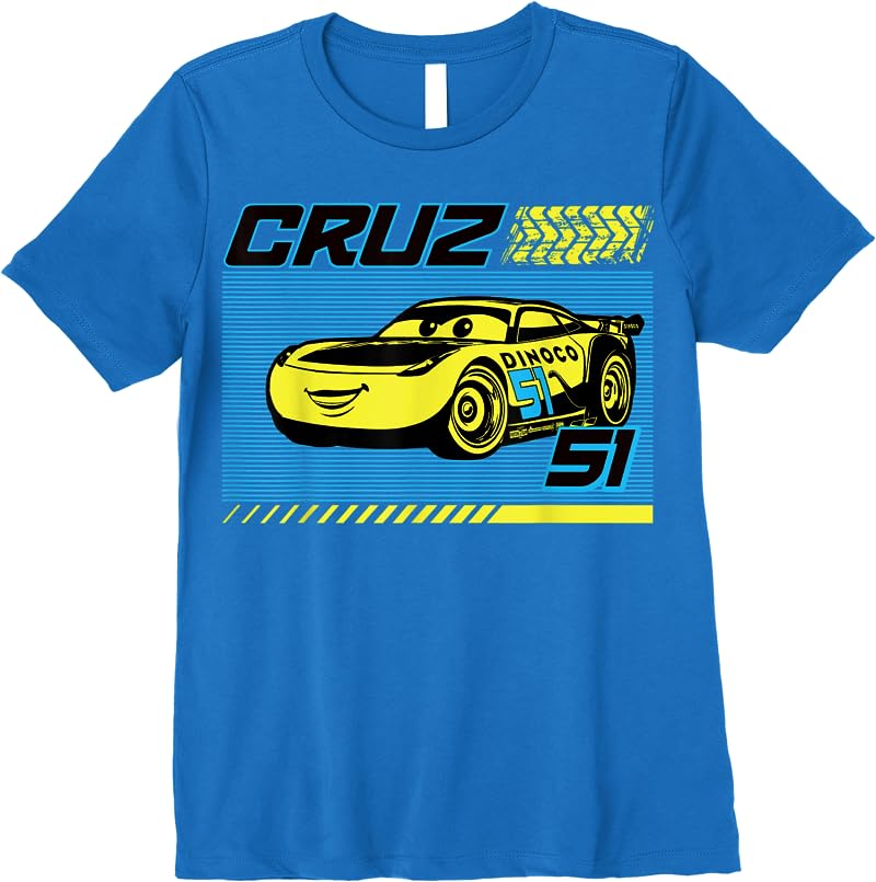 Disney Pixar Cars Dinoco Cruz Ramirez T Shirts Royal Blue