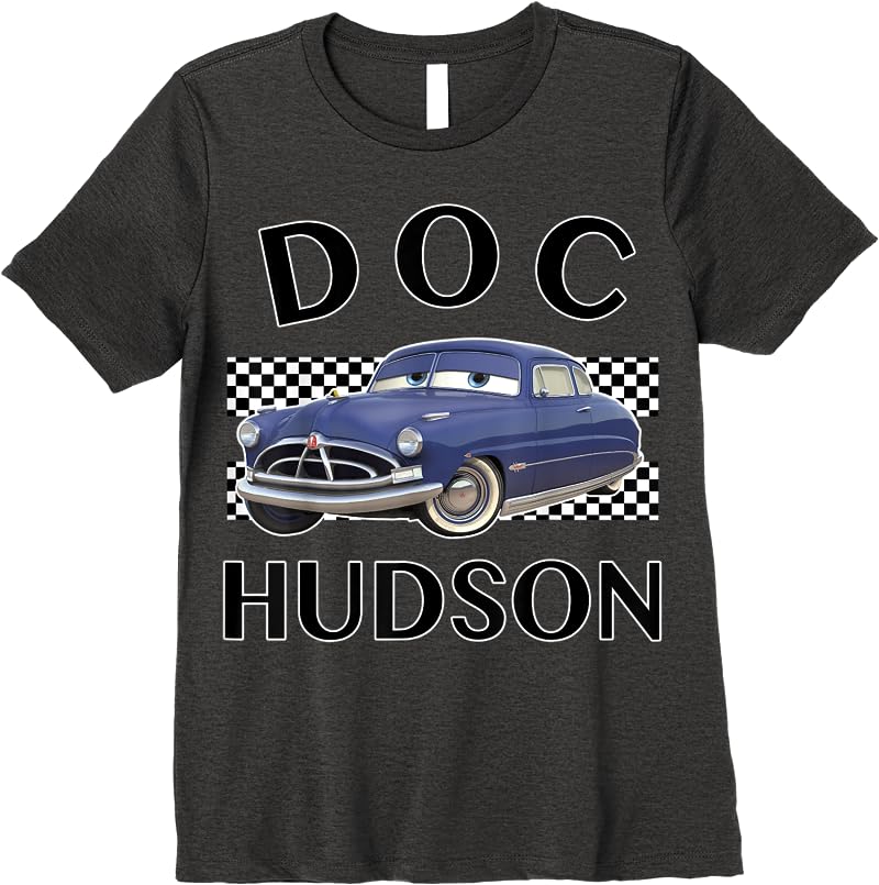 Disney Pixar Cars Doc Hudson Finish Graphic T Shirts Dark Heather Disney Pixar Cars Doc Hudson Finish Graphic T Shirts Dark Heather