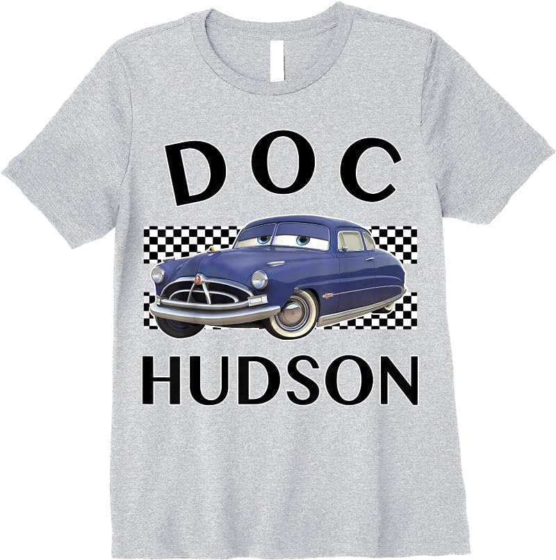 Disney Pixar Cars Doc Hudson Finish Graphic T Shirts Sport Grey Disney Pixar Cars Doc Hudson Finish Graphic T Shirts Sport Grey