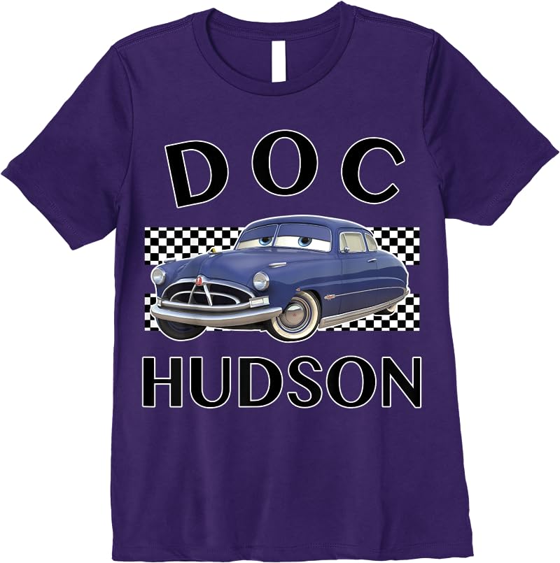 Disney Pixar Cars Doc Hudson Finish Graphic T Shirts Purple Disney Pixar Cars Doc Hudson Finish Graphic T Shirts Purple