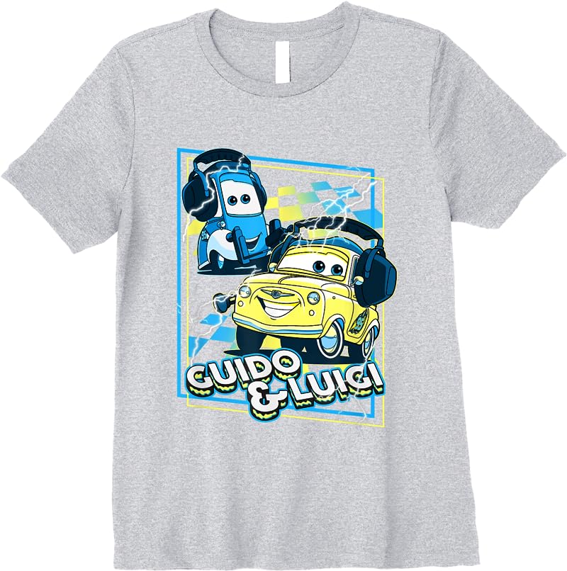 Disney Pixar Cars Guido Luigi Loud As Thunder T Shirts Sport Grey Disney Pixar Cars Guido Luigi Loud As Thunder T Shirts Sport Grey