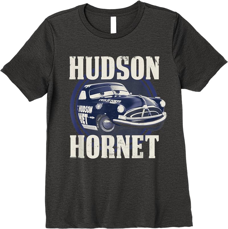 Disney Pixar Cars Hudson Hornet Badge Graphic T Shirts Dark Heather Disney Pixar Cars Hudson Hornet Badge Graphic T Shirts Dark Heather