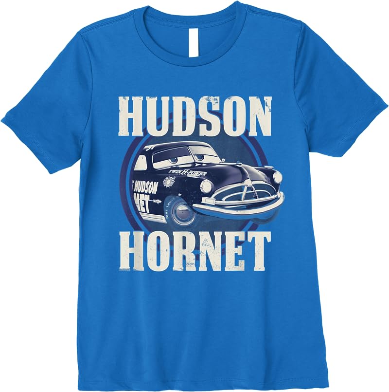 Disney Pixar Cars Hudson Hornet Badge Graphic T Shirts Royal Blue Disney Pixar Cars Hudson Hornet Badge Graphic T Shirts Royal Blue