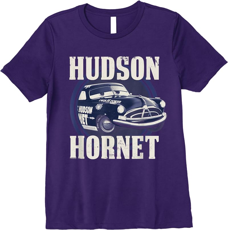 Disney Pixar Cars Hudson Hornet Badge Graphic T Shirts Purple Disney Pixar Cars Hudson Hornet Badge Graphic T Shirts Purple
