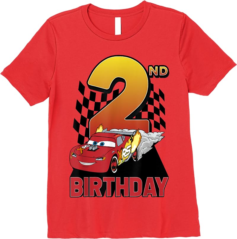 Disney Pixar Cars Lightning Mcqueen 2nd Birthday Peel Out T Shirts Red Disney Pixar Cars Lightning Mcqueen 2nd Birthday Peel Out T Shirts Red