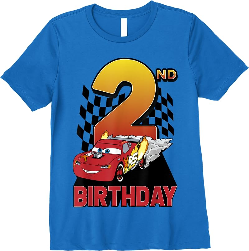 Disney Pixar Cars Lightning Mcqueen 2nd Birthday Peel Out T Shirts Royal Blue Disney Pixar Cars Lightning Mcqueen 2nd Birthday Peel Out T Shirts Royal Blue