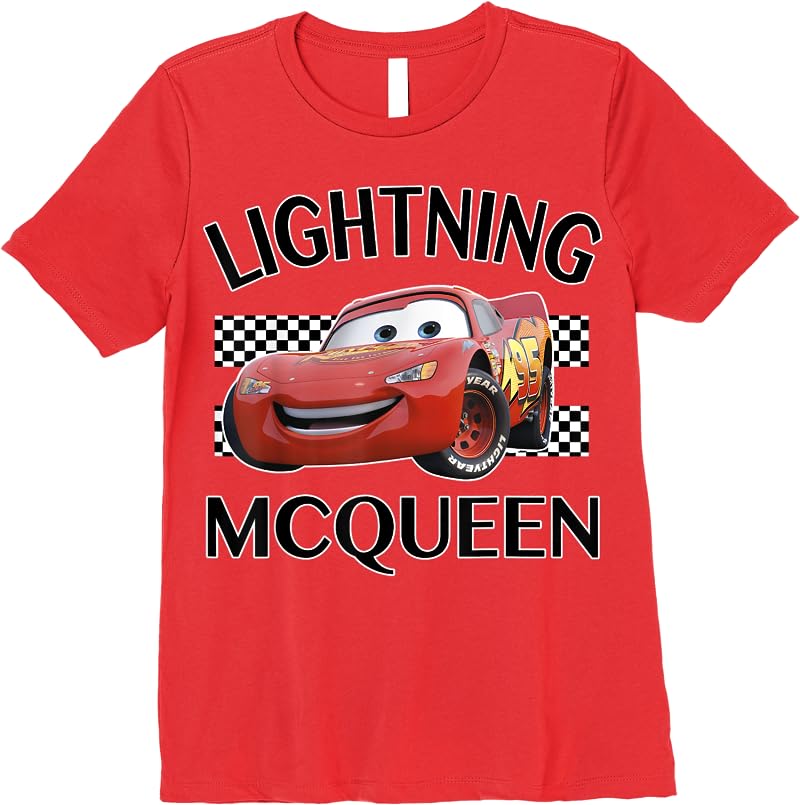Disney Pixar Cars Lightning Mcqueen Finish Graphic T Shirts Red Disney Pixar Cars Lightning Mcqueen Finish Graphic T Shirts Red