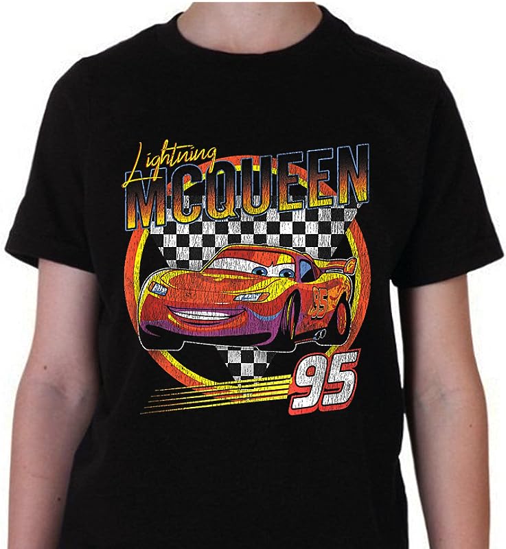 Disney Pixar Cars Lightning McQueen Vintage Race T-Shirt – Perfect Gift for Kids Disney Pixar Cars Lightning McQueen Vintage Race T-Shirt – Perfect Gift for Kids