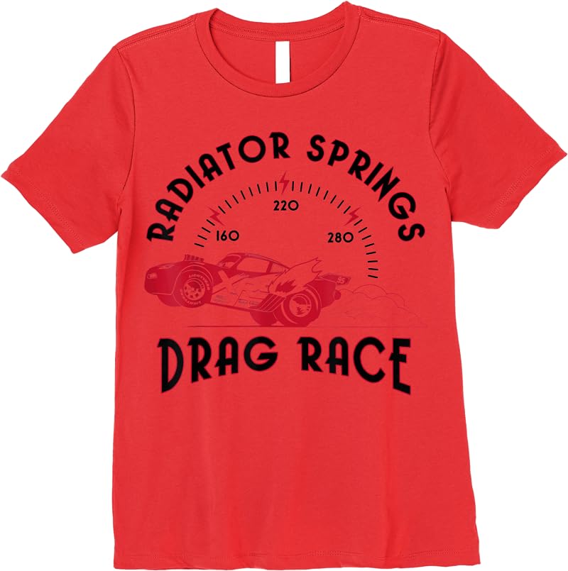 Disney Pixar Cars Radiator Springs Drag Race Speedometer T Shirts Red Disney Pixar Cars Radiator Springs Drag Race Speedometer T Shirts Red