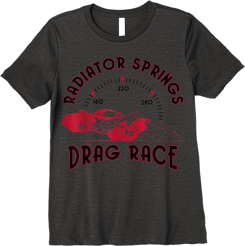 Disney Pixar Cars Radiator Springs Drag Race Speedometer T Shirts Dark Heather Disney Pixar Cars Radiator Springs Drag Race Speedometer T Shirts Dark Heather