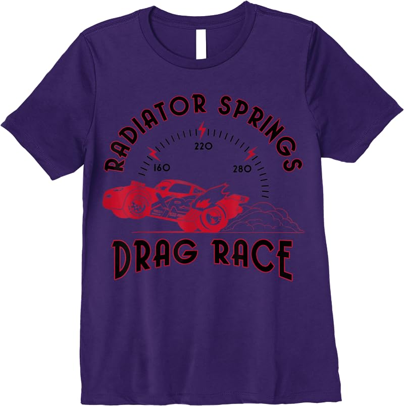 Disney Pixar Cars Radiator Springs Drag Race Speedometer T Shirts Purple Disney Pixar Cars Radiator Springs Drag Race Speedometer T Shirts Purple