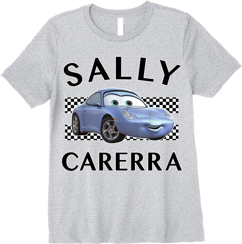 Disney Pixar Cars Sally Carerra Finish Graphic T Shirts Sport Grey