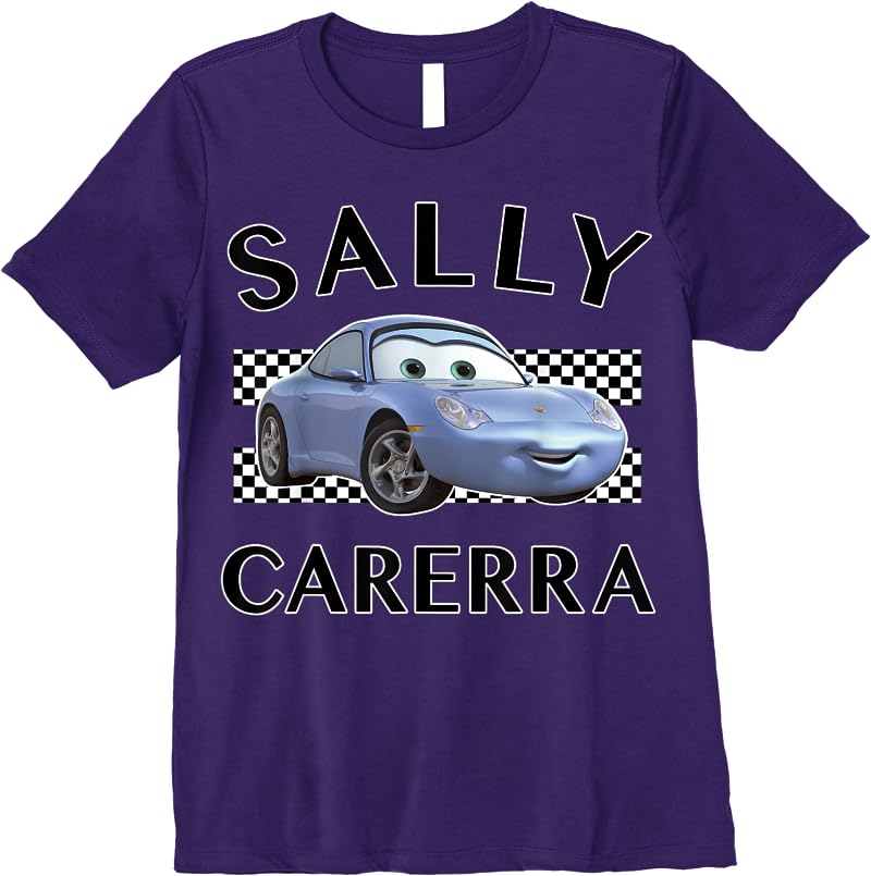 Disney Pixar Cars Sally Carerra Finish Graphic T Shirts Purple