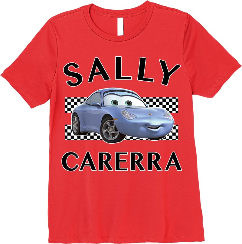 Disney Pixar Cars Sally Carerra Finish Graphic T Shirts Red