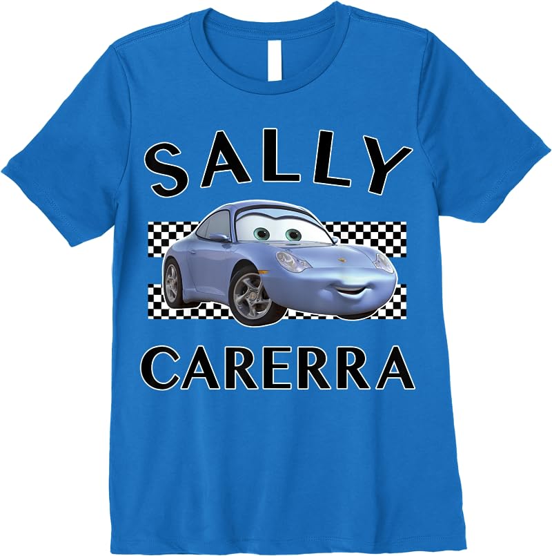 Disney Pixar Cars Sally Carerra Finish Graphic T Shirts Royal Blue