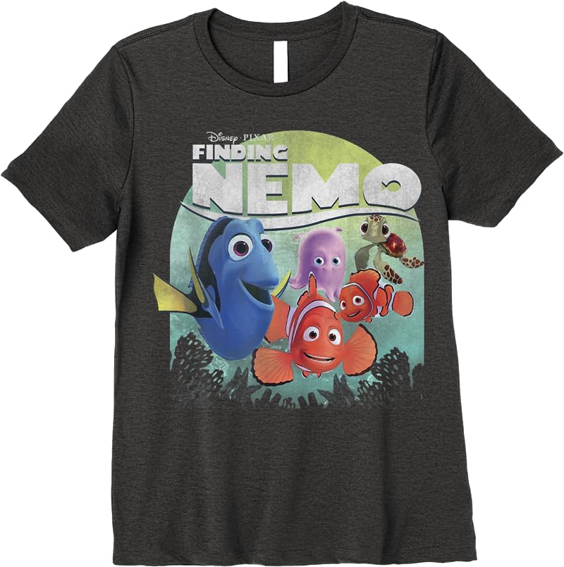 Disney Pixar Finding Nemo Group Shot Poster Graphic T Shirts Dark Heather Disney Pixar Finding Nemo Group Shot Poster Graphic T Shirts Dark Heather