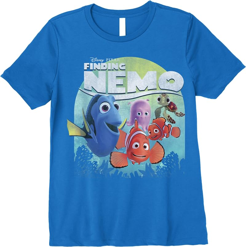 Disney Pixar Finding Nemo Group Shot Poster Graphic T Shirts Royal Blue Disney Pixar Finding Nemo Group Shot Poster Graphic T Shirts Royal Blue
