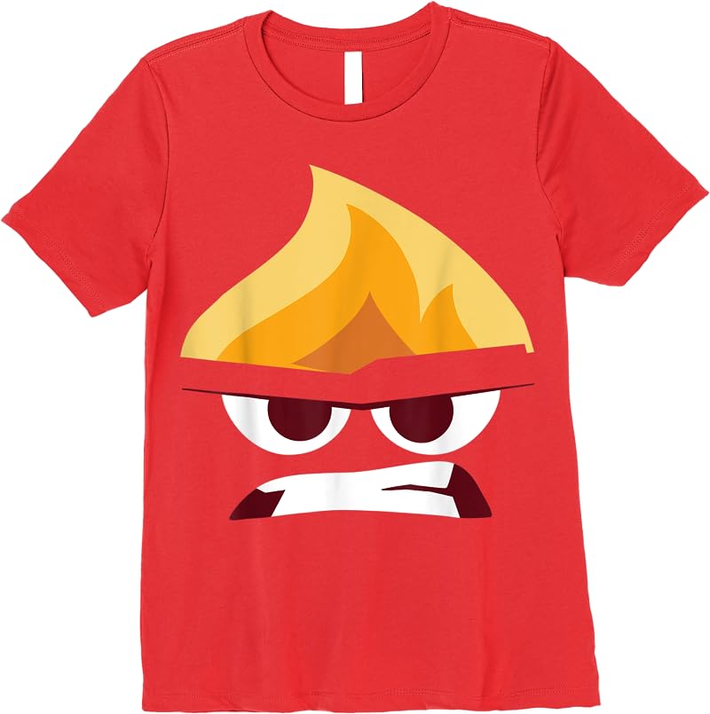Disney Pixar Inside Out Angry Face Halloween T Shirts Red