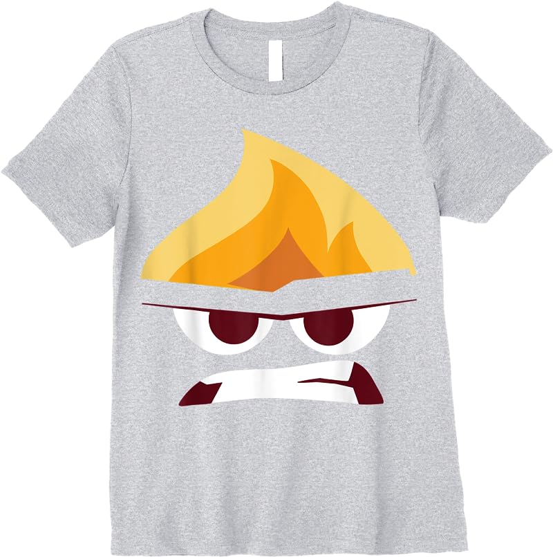 Disney Pixar Inside Out Angry Face Halloween T Shirts Sport Grey
