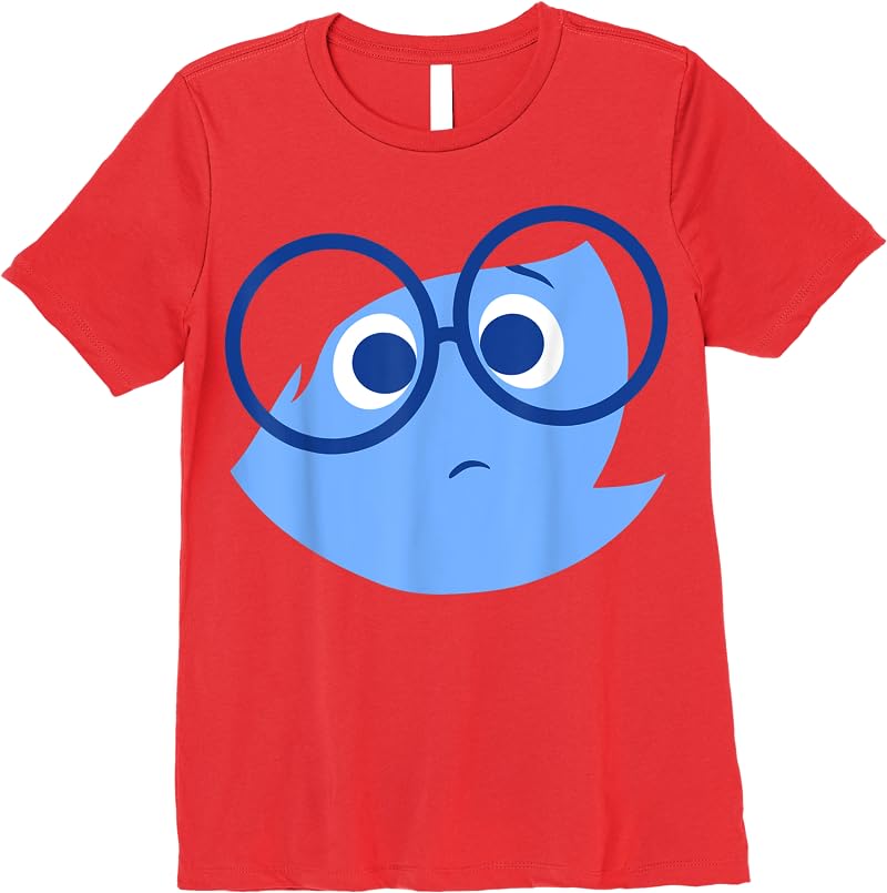 Disney Pixar Inside Out Sad Face Halloween T Shirts Red