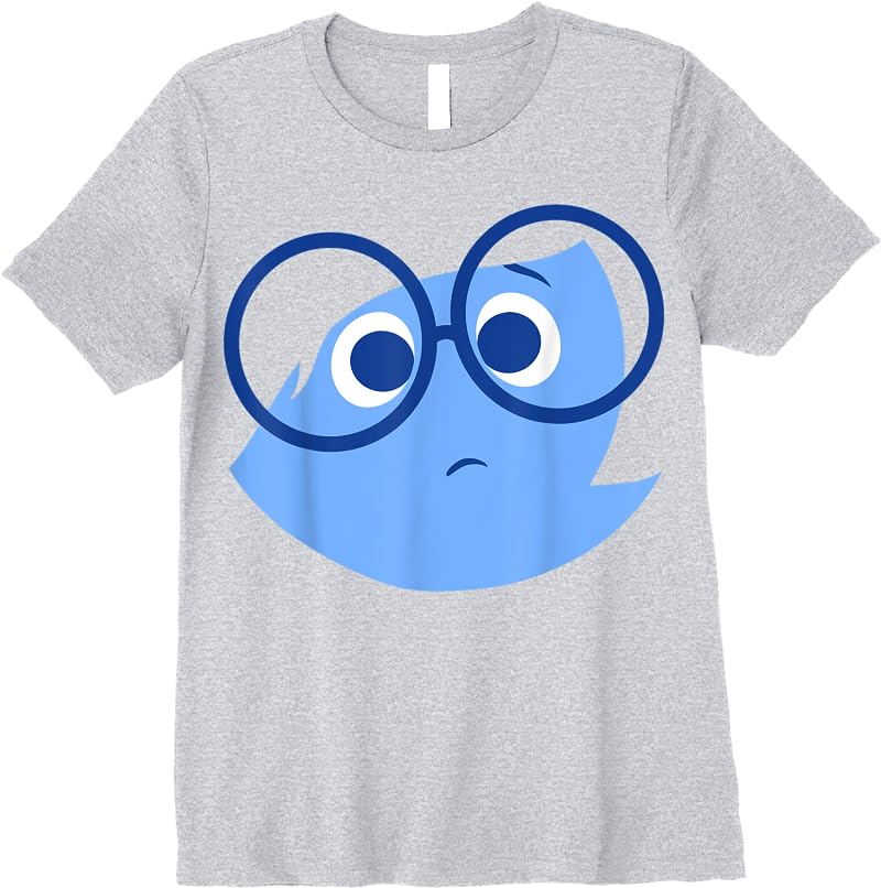 Disney Pixar Inside Out Sad Face Halloween T Shirts Sport Grey