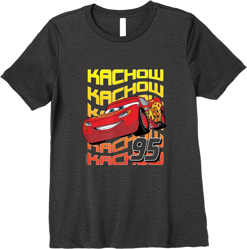 Disney Pixar - Kachow 95 T Shirts Dark Heather