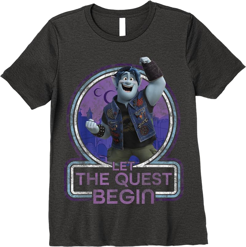 Disney Pixar Onward Barley Let The Quest Begin Portrait T Shirts Dark Heather Disney Pixar Onward Barley Let The Quest Begin Portrait T Shirts Dark Heather