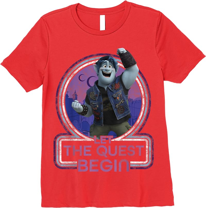 Disney Pixar Onward Barley Let The Quest Begin Portrait T Shirts Red Disney Pixar Onward Barley Let The Quest Begin Portrait T Shirts Red