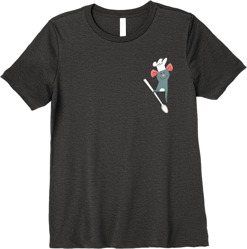 Disney Pixar Ratatouille Remy Small Pocket Chef T Shirts Dark Heather Disney Pixar Ratatouille Remy Small Pocket Chef T Shirts Dark Heather