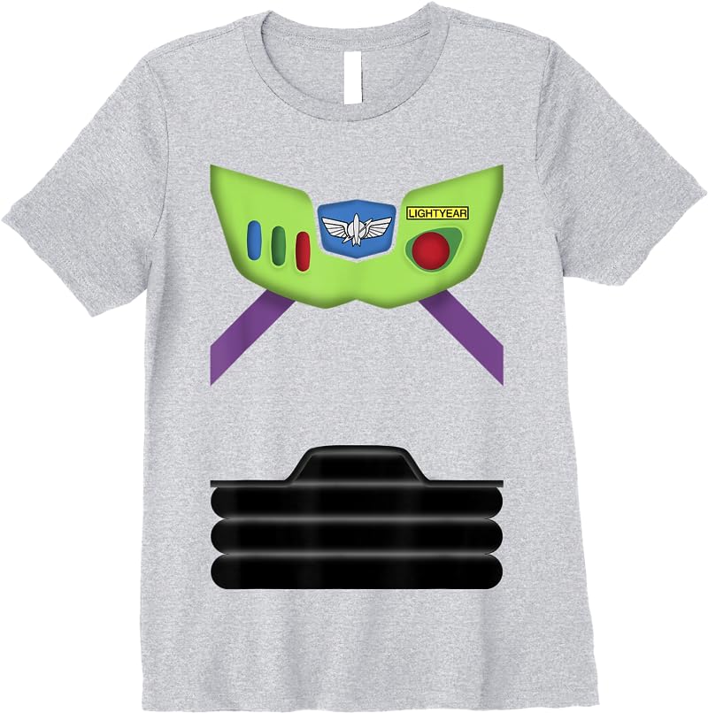 Disney Pixar Toy Story Buzz Lightyear Suit Costume Halloween T Shirts Sport Grey