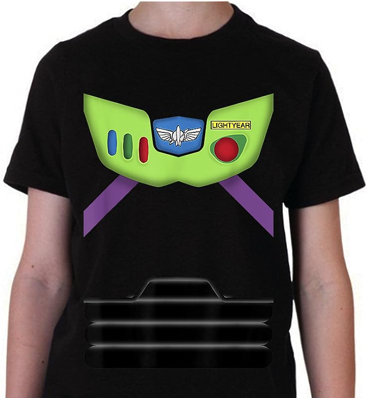 Disney Pixar Toy Story Buzz Lightyear Halloween T-Shirt Costume for Kids and Adults
