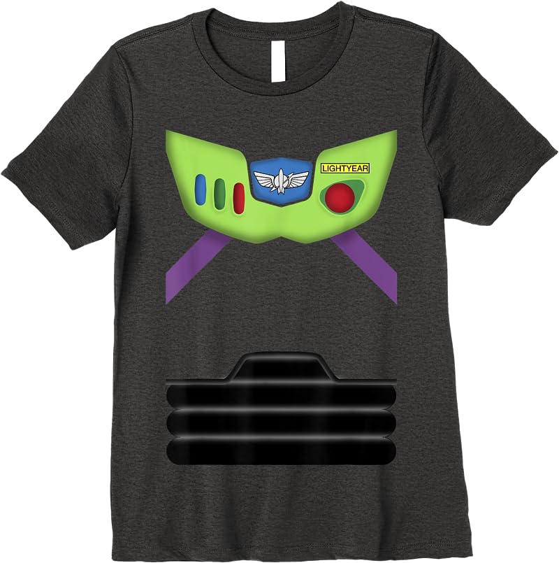 Disney Pixar Toy Story Buzz Lightyear Suit Costume Halloween T Shirts Dark Heather