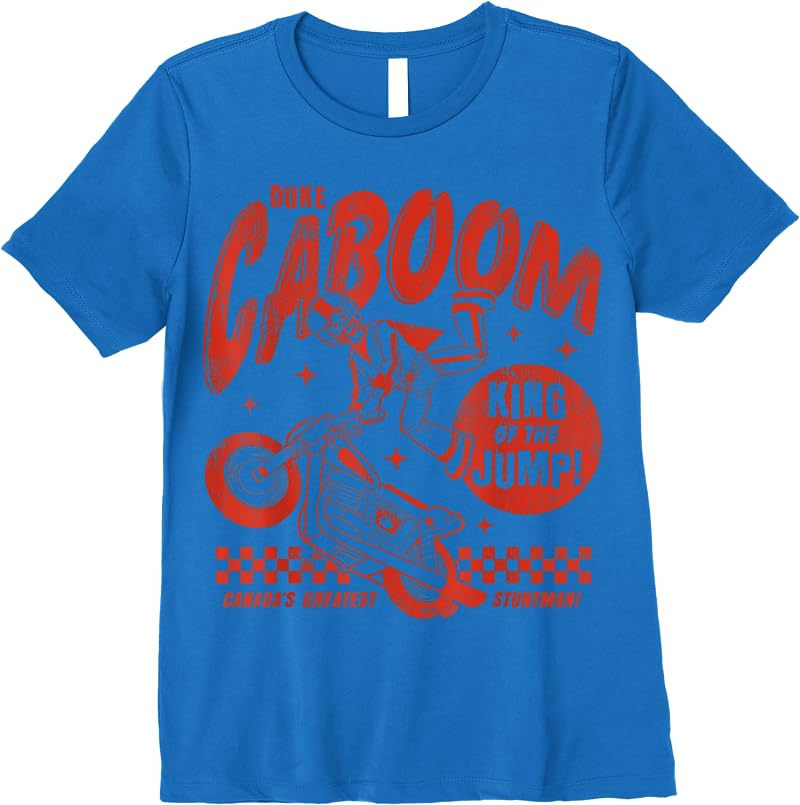 Disney Pixar Toy Story Duke Caboom Greatest Stuntman T Shirts Royal Blue