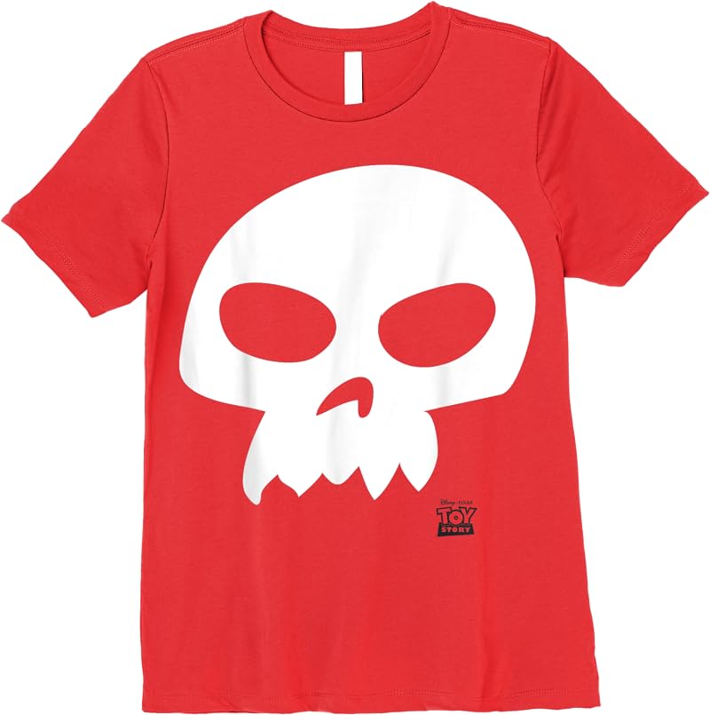 Disney Pixar Toy Story Sid Skull Costume Halloween T Shirts Red