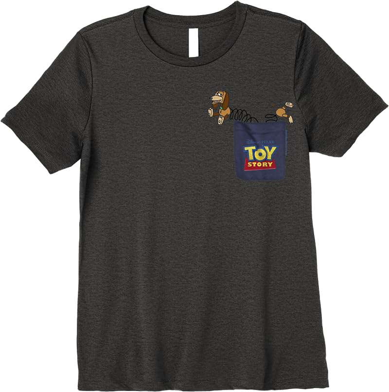 Disney Pixar Toy Story Slinky Dog Pocket Graphic T Shirts Dark Heather Disney Pixar Toy Story Slinky Dog Pocket Graphic T Shirts Dark Heather